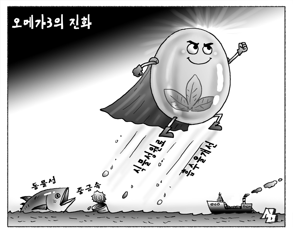 <만평> 오메가3의 진화