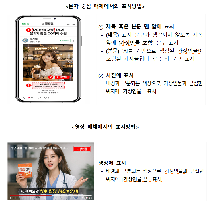 “AI로 만든 가상인물입니다”…광고 표기 의무화