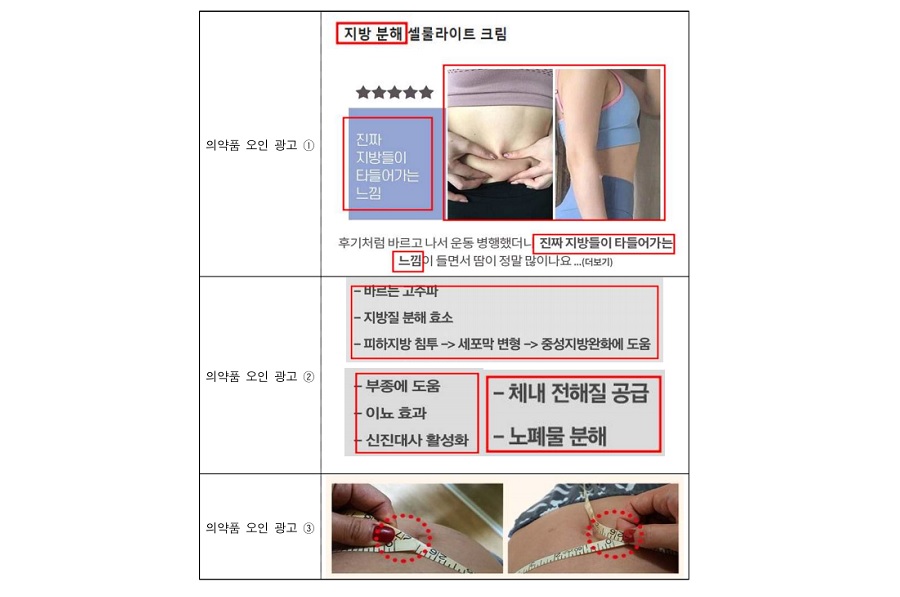 “지방분해, 체중감량” 허위·과대광고 적발